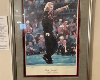Greg Norman framed art with Provinance