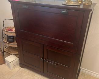 Nice Computer hutch with drop front desk