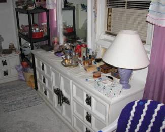 dresser and mirror