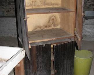 Primitive pair of cabinets