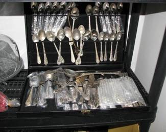 Large silver plate set