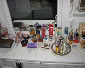 several bottles of perfume with many better brands