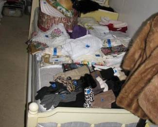 linens and more and a small bed