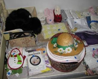 rear left is a fur muff