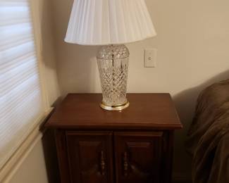 NIGHT STAND AND CRYSTAL LAMP