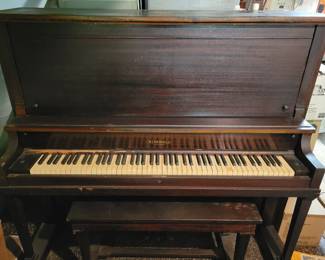 Kimball upright piano - estimated to be over 100 years old 
