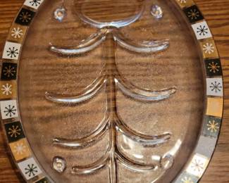 Inland Glass roast serving platter 