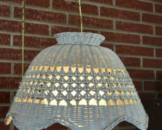 Wicker hanging lamp 