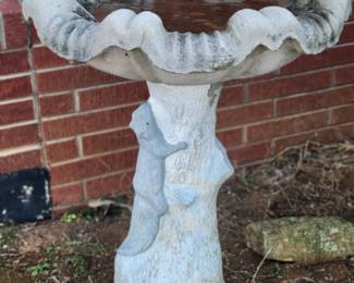 Concrete bird bath 