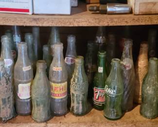Asst old Soda bottles 