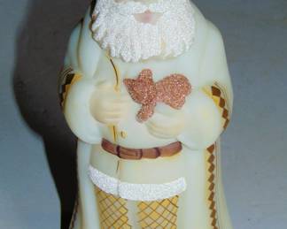SIGNED FENTON ART GLASS SANTA CLAUS