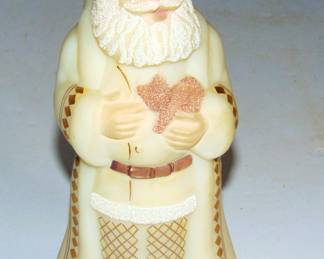 SIGNED FENTON ART GLASS SANTA CLAUS