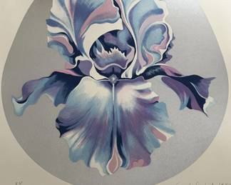 Iris by Lowell Nesbitt, signed and numbered.