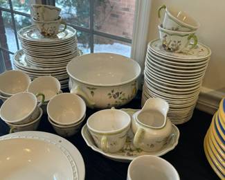 French Faience dish set