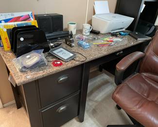 granite topped desk