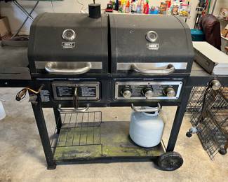 Dual Charcoal & Propane Backyard Grill