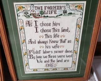 Needlepoint- the farmers wife!