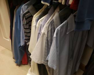 Lots of mens clothing