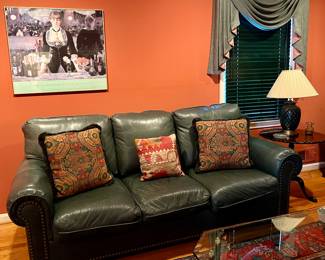 Century leather sofa