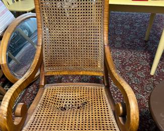 Wicker rocker, needs repair 
