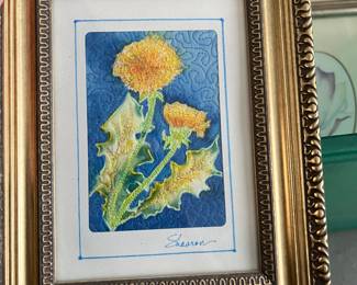 Watercolor painting of a dandelion 