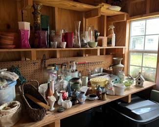 Various flower vases used for garden/flower decor 