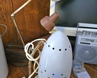 lots of vintage office lamps