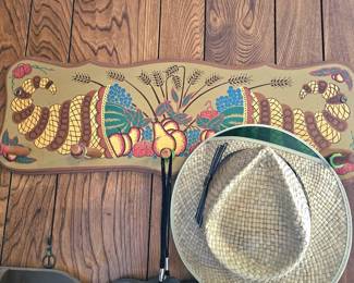 hand painted coat rack