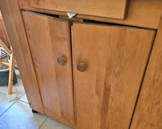 solid wooden cart, great for food prep or crafting