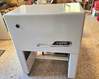 vintage clothing press, great decor for a laundry room