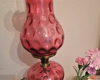 Beautiful Cranberry lamp