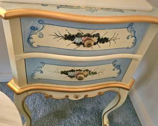Painted French Provencial side table 