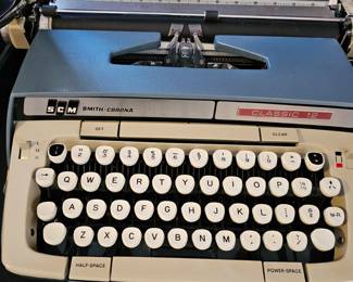 vintage typewriter with box