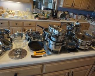 pots and pans, kitchen