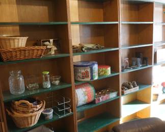 baskets, bookcases