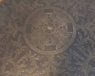 Detail, Round coffee table with two matching end tables