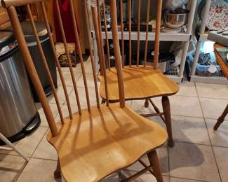 Set of 4 hand-made maple chairs (purchased in Slovakia)