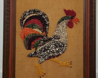 Hand-made folk art rooster
