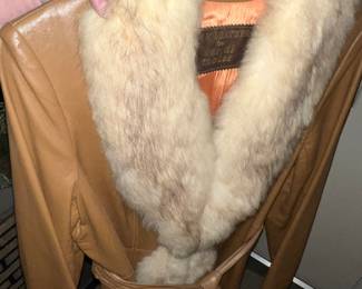 24k Leather jacket with "fur"