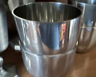 Jefferson cup x4 Steiff pewter