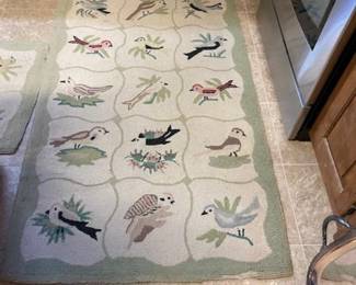 Bird hook rug