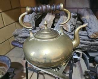 Antique brass teapot