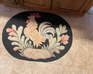 Rooster hook rug