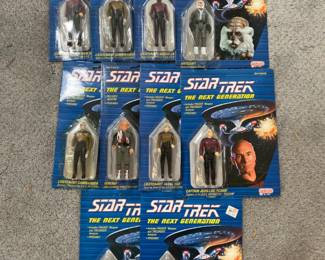 (12) Galoob 1988 Star Trek The Next Generation 4" Action Figures - SEALED
