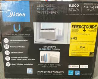 Midea 8,000 BTU U-Shaped Smart Inverter Air Conditioner - Like New