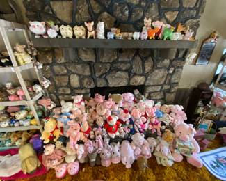 Don't run and jump into this pile of sweet teddy pigs. There is a rock shelf and you will bleed.