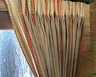 Groovy curtains and window dressings throughout all three floors.