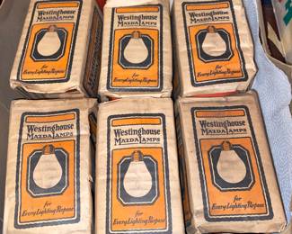Vtg. Mazda Westinghouse lightbulbs in original packaging