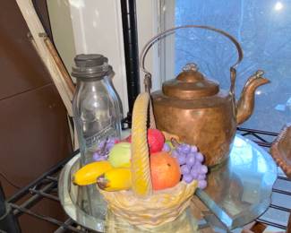 Brass , bottle and bananas 