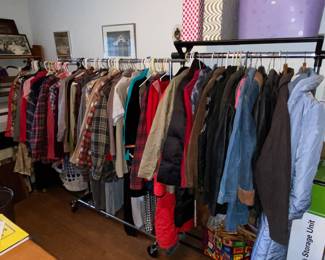 Assorted men’s and woman’s clothing